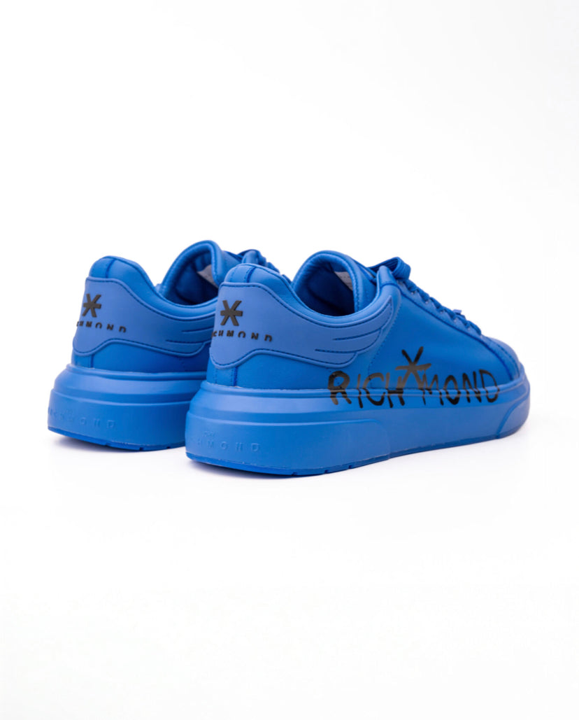 JR MEN’S SNEAKERS LEATHER BLUE KLEIN 27305 CP C