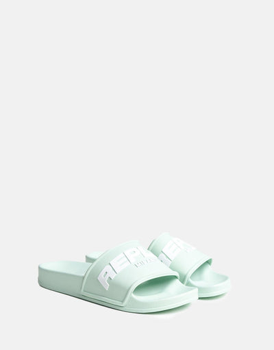 Replay Up W Emboss Aqua Slides