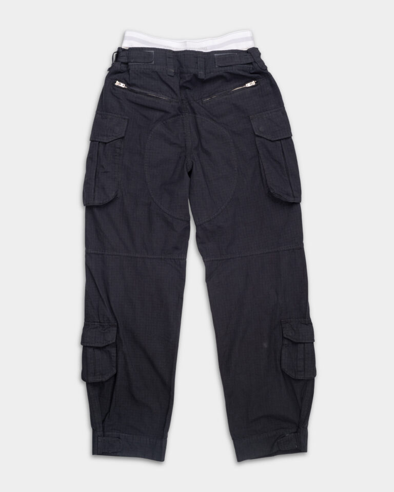 Alexander Wang Pre Styled Cargo pant w/ Logo Elastic Asphalt 4DC1254519 028